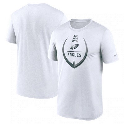 Men's Philadelphia Eagles White Icon Legend Performance T Shirt