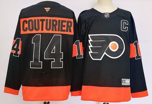 Men's Philadelphia Flyers #14 Sean Couturier Black Authentic Jersey