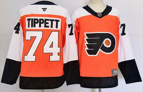Men's Philadelphia Flyers #74 Owen Tippett Orange Authentic Jersey