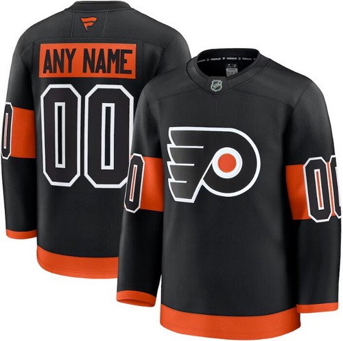 Men's Philadelphia Flyers Customized Black Fanatics Authentic Jersey