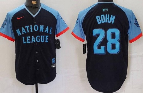 Men's Philadelphia Phillies #28 Alec Bohm Navy 2024 All Star Limited Jersey