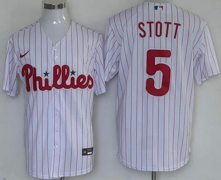 Men's Philadelphia Phillies #5 Bryson Stott White Cool Base Jersey