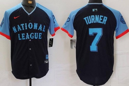 Men's Philadelphia Phillies #7 Trea Turner Navy 2024 All Star Limited Jersey