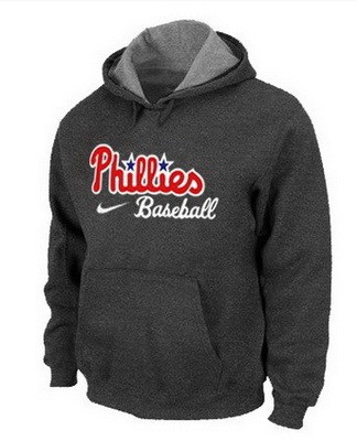 Men's Philadelphia Phillies Dark Gray Printed Pullover Hoodie