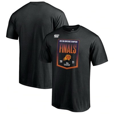 Men's Phoenix Suns Black 2021 Western Conference Champions Locker Room T Shirt
