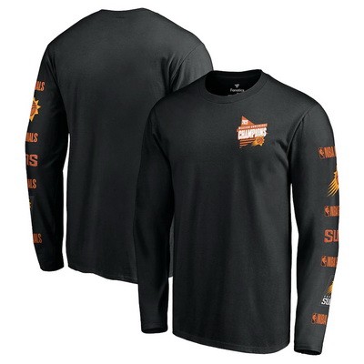 Men's Phoenix Suns Black 2021 Western Conference Champions Play Your Game Long Sleeve T Shirt