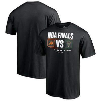 Men's Phoenix Suns vs Milwaukee Bucks Black 2021 NBA Finals Matchup Know The Game T Shirt