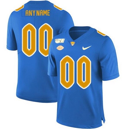 Men's Pittsburgh Panthers Customized Blue College Football Jersey