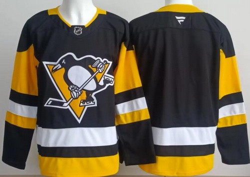 Men's Pittsburgh Penguins Blank Black Authentic Jersey