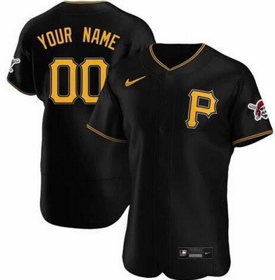 Men's Pittsburgh Pirates Customized Black Authentic Jersey