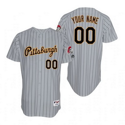 Men's Pittsburgh Pirates Customized Gray 1997 Turn Back The Clock Jersey