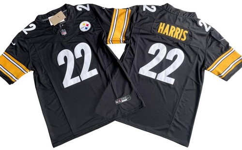 Men's Pittsburgh Steelers #22 Najee Harris Limited Black FUSE Vapor Jersey
