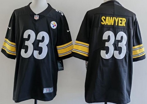 Men's Pittsburgh Steelers #33 Jack Sawyer Limited Black Vapor Jersey