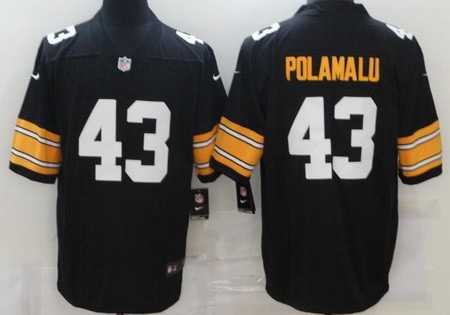 Men's Pittsburgh Steelers #43 Troy Polamalu Limited Black Alternate Vapor Untouchable Jersey