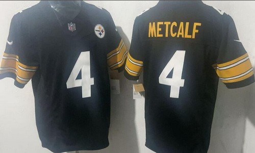 Men's Pittsburgh Steelers #4 DK Metcalf Limited Black FUSE Vapor Jersey