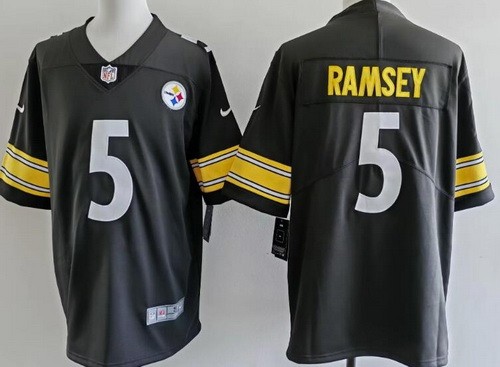 Men's Pittsburgh Steelers #5 Limited Black Vapor Jersey