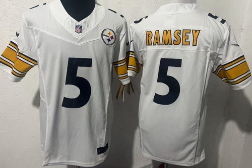 Men's Pittsburgh Steelers #5 Limited White FUSE Vapor Jersey