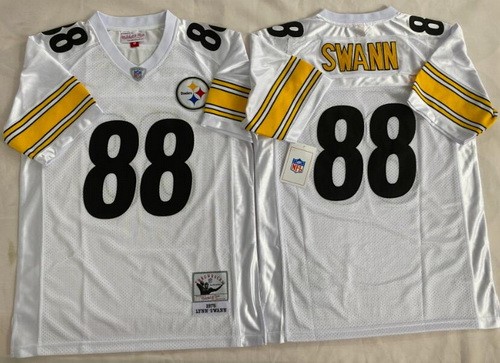 Men's Pittsburgh Steelers #88 Lynn Swann White 1975 Throwback Jersey