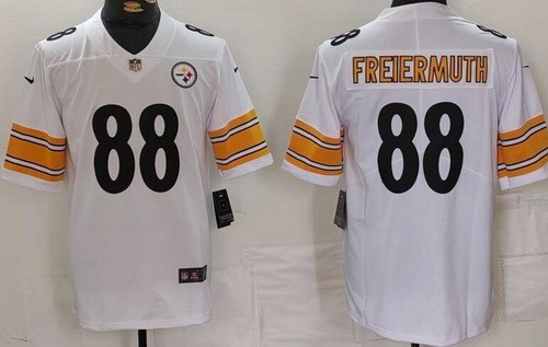 Men's Pittsburgh Steelers #88 Pat Freiermuth Limited White Vapor Jersey