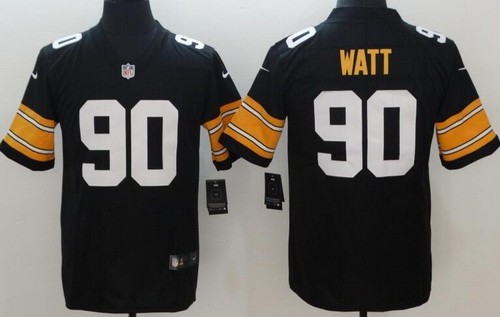 Men's Pittsburgh Steelers #90 TJ Watt Limited Black 2018 Vapor Untouchable Jersey