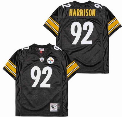 Men's Pittsburgh Steelers #92 James Harrison Black 2005 Throwback Jersey