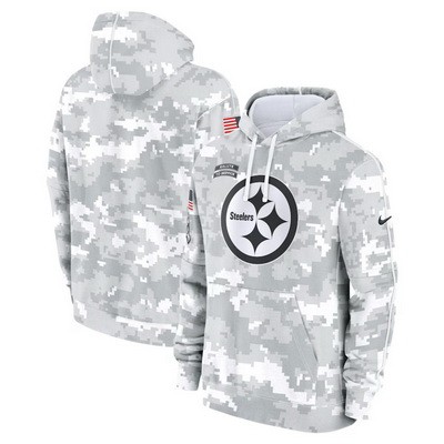 Men's Pittsburgh Steelers Arctic Camo 2024 Salute to Service Club Fleece Pullover Hoodie