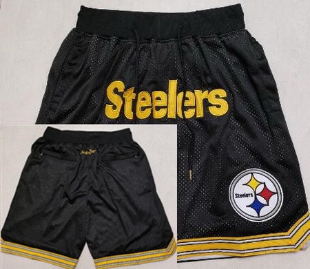 Men's Pittsburgh Steelers Black Just Don Shorts