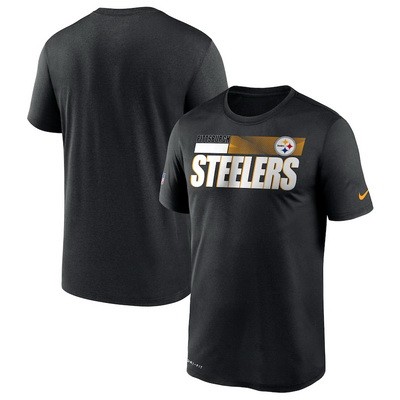 Men's Pittsburgh Steelers Black Sideline Impact Legend Performance T Shirt 517