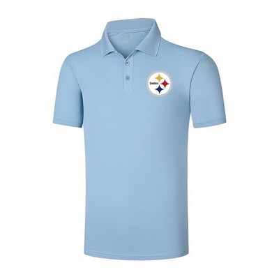 Men's Pittsburgh Steelers Light Blue Eclipse Polo