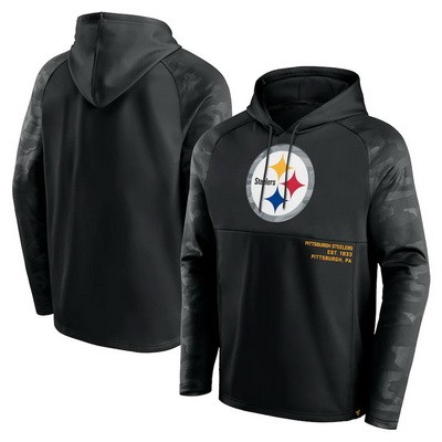 Men's Pittsburgh Steelers Shade Defender Raglan Pullover Hoodie
