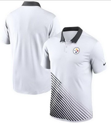 Men's Pittsburgh Steelers White Black Vapor Performance Polo