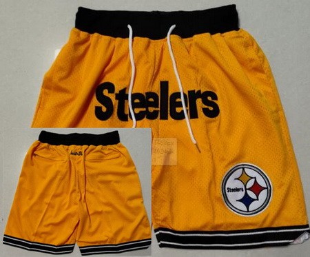 Men's Pittsburgh Steelers Yellow Just Don Shorts