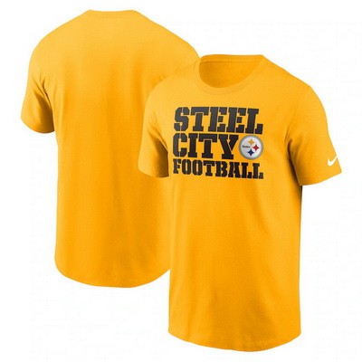 Men's Pittsburgh Steelers Yellow Steel City Local Essential T Shirt