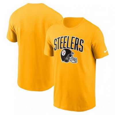 Men's Pittsburgh Steelers Yellow Team Athletic T Shirt