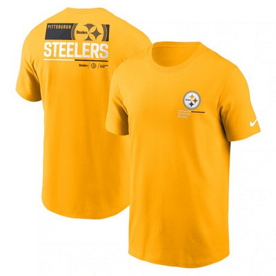 Men's Pittsburgh Steelers Yellow Team Incline T Shirt
