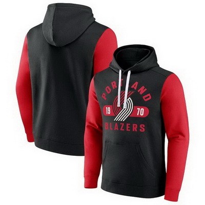 Men's Portland Trail Blazers Black Bold Attack Pullover Hoodie