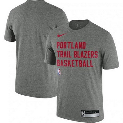 Men's Portland Trail Blazers Gray Sideline Legend Performance Practice T Shirt