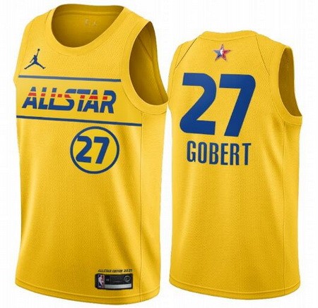 Men's Rudy Gobert Yellow 2021 All Star Hot Press Jersey