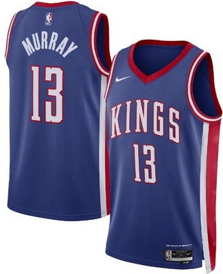 Men's Sacramento Kings #13 Keegan Murray Blue 2024 City Heat Press Jersey