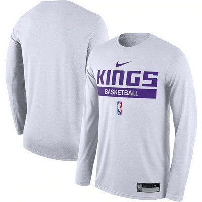 Men's Sacramento Kings White 2022 Legend On Court Practice Performance Long Sleeve T Shirt