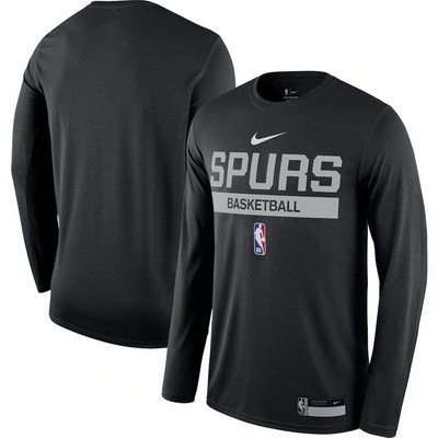 Men's San Antonio Spurs Black 2022 Legend On Court Practice Performance Long Sleeve T Shirt