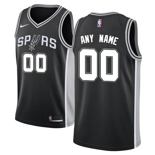 Men's San Antonio Spurs Customized Black Icon Swingman Nike Jersey