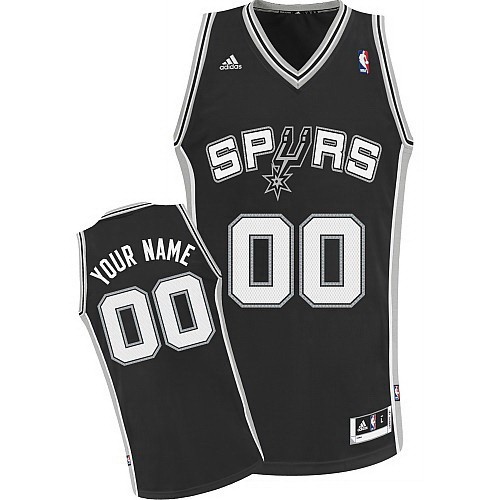 Men's San Antonio Spurs Customized Black Swingman Adidas Jersey