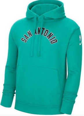 Men's San Antonio Spurs Teal 2021 City Edition Essential Logo Pullover Hoodie