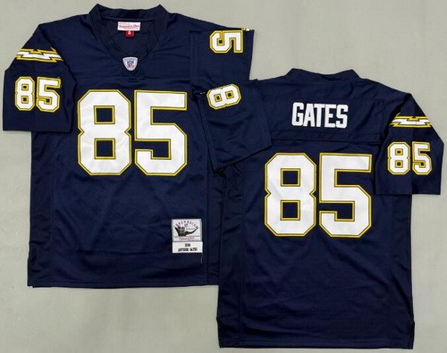 Men's San Diego Chargers #85 Antonio Gates Navy 2006 Throwback Jersey