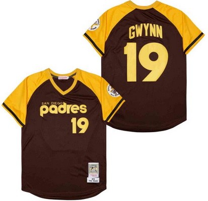 Men's San Diego Padres #19 Tony Gwynn Brown 1979 Throwback Jersey