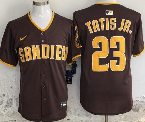Men's San Diego Padres #23 Fernando Tatis Jr Brown Limited Jersey
