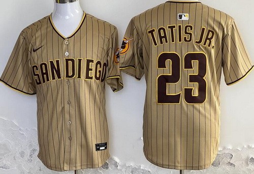Men's San Diego Padres #23 Fernando Tatis Jr Khaki Limited Jersey