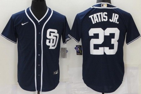 Men's San Diego Padres #23 Fernando Tatis Jr Navy Alternate Cool Base Jersey