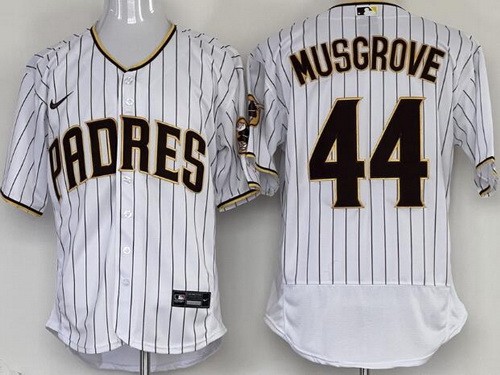 Men's San Diego Padres #44 Joe Musgrove White Authentic Jersey